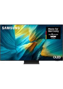Samsung, OLED-Fernseher &raquo;GQ77S95FAT&laquo; 195 cm/77 &prime;&prime; Smart-TV HDR Pro & Glare Free, Dolby Atmos & AI Sound, Gaming Hub, bis zu 165Hz, schwarz, Tizen 