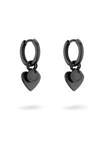 Liebeskind Berlin , Jugendliche , Paar Creolen »Schmuck Edelstahl Layered Love« , schwarz , Modische Ohrhänger mit abnehmbaren Anhängern in Kreis-...