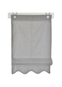 Kutti , Raffrollo »Olivia« mit Hakenaufhängung ohne Bohren freihängend blickdicht, Baumwolle, Hakenaufhängung , grau , Obermaterial: 100% Baumwolle...