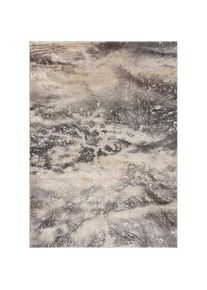 my home , Teppich »Marmor« rechteckig 12 mm Höhe Teppich in moderner Marmor Optik, Hoch Tief Effekt, flach, einfarbig , grau , Obermaterial: 70%...