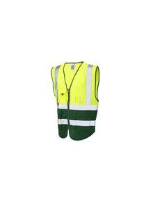 Leo Workwear Leo Workwear Yellow Hi-Vis Hi Vis Vest, L - W11-Y/BT-L