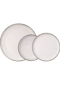 Quid, Geschirrset, Geschirr-Set Duna Beige aus Keramik 12 Stücke (12 Stück)