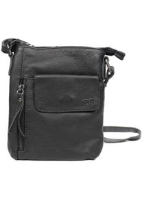 Bear Design, Damen, Handtasche, Borsa a Tracolla Piccola in Pelle Davide, Schwarz