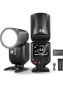 Neewer Z2PRO-S Rundkopf Blitz Speedlite (Aufsteckblitz, Sony), Blitzgerät, Schwarz