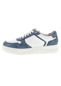 Reflexan Damen Sneaker mit flexibler Laufsohle in weiß-jeansblau ,Größe 36, Witt, 75% Glattleder, 25% Nubukleder