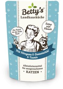 Bettys Landhausküche Cat Nassfutter mit Känguru, Geflügel & Borretschöl, 12x100g