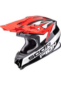 Scorpion VX-16 Evo Air Patriot, capacete de motocross , cor: Preto/Branco/Vermelho , tamanho: M