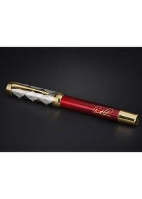 Parker | Arnold Palmer Signature Edition Fountain Pen Red Lacquer with Gold Cap & Trims Medium Solid Gold Nib Black Ink and Convertor
