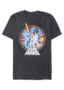 Star Wars - Retro Circle Acid Wash - T-shirt - czarny - XXL - 100% bawełna,Golf