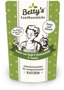 Bettys Landhausküche Cat Nassfutter mit Huhn & Kalb, 12x100g