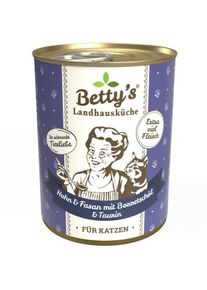 Bettys Landhausk&uuml;che Cat Nassfutter mit Huhn & Fasan, 6x400g