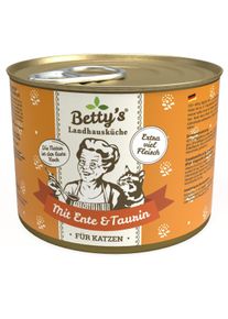 Bettys Landhausküche Cat Nassfutter mit Ente & Geflügel, 6x200g