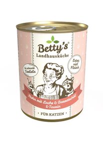 Bettys Landhausküche Cat Nassfutter mit Huhn & Lachs, 6x400g