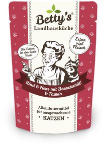 Bettys Landhausküche Cat Nassfutter mit Rind & Herz, 12x100g