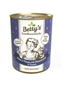 Bettys Landhausküche Cat Nassfutter mit Huhn & Fasan, 6x400g