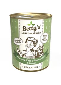 Bettys Landhausk&uuml;che Cat Nassfutter mit Huhn & Kalb, 6x400g