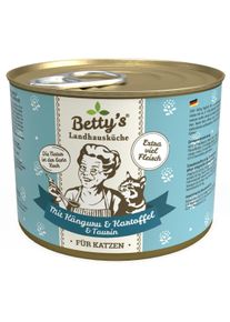 Bettys Landhausk&uuml;che Cat Nassfutter mit K&auml;nguru, Gefl&uuml;gel & Kartoffel, 6x200g