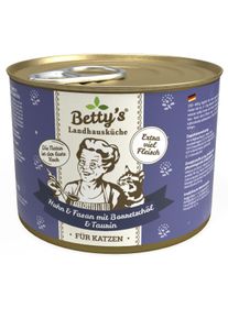 Bettys Landhausküche Cat Nassfutter mit Huhn & Fasan, 6x200g