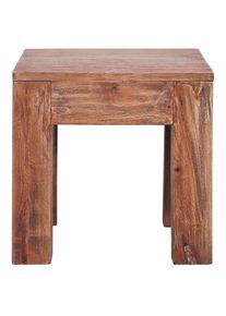 vidaXL Mesa de centro de madera maciza de caoba 30x30x30 cm