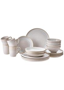 Novel Kombiservice, Creme, Beige, Keramik, 20-teilig, 360 ml, Lfgb, lebensmittelecht, Geschirr, Geschirrsets, Kombiservice