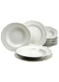 Creatable Tafelservice , Weiß , Keramik , 12-teilig , Geschirr, Geschirrsets, Tafelservice
