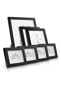 Casa Chic Chalcot, sada 7 obrazov&yacute;ch r&aacute;mov, 3 veľkosti, obdĺžnikov&yacute; tvar, pasparta, skutočn&eacute; drevo