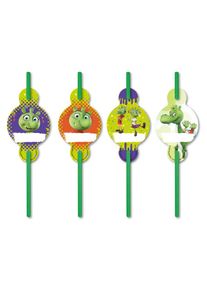 8 Les pailles à boire Olchis avec des étiquettes de nom