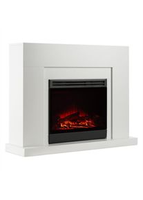 Klarstein Blanca, elektrický krb, 750/2000 W, LED simulácia plameňa, 40 m², biely