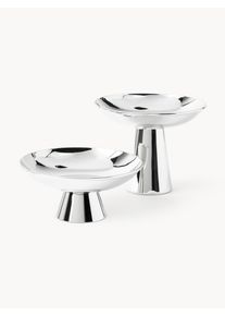 Taças decorativas Celona, conjunto de 2 Prateado Metal Conjunto com vários tamanhos | Westwing Collection