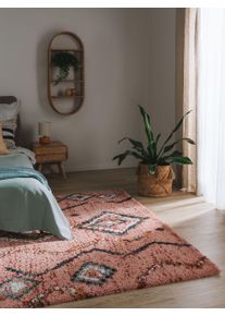 benuta Nest Teppe med luv Gobi Rosa 120x170 cm Berber,Tradisjonell
