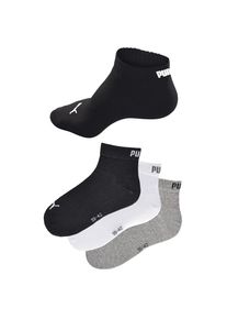 Puma , Kurzsocken »QUARTER PLAIN 3P« 3 Stk. tlg. Atmungsaktiv, Rippenbündchen, weiche Baumwollmischung , 1x schwarz, 1x weiß, 1x grau-meliert ,...