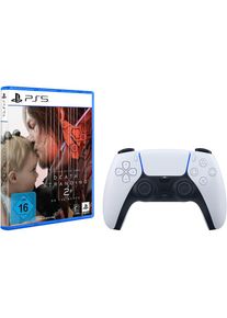 Playstation 5, -Controller &raquo;Death Stranding 2: On the Beach + DualSense&laquo;, schwarz, wei&szlig;, Bewegungssensor: Der integrierte Beschleunigungsmesser und 