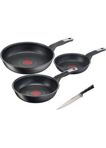 Tefal , Pfannen-Set &raquo;Unlimited Ice Force&laquo; Aluminium Set, je 1 Bratpfanne &Oslash; 20/24/28 cm, Kochmesser 20 cm, 4 Stk. tlg. kratzfeste...