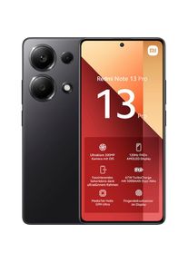 Xiaomi , Smartphone »Redmi Note 13 Pro 8+256GB« Midnight Black , Midnight Black , Ultraklare Triple-Kamera mit 200 + 8 + 2 Megapixel