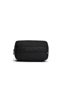 Tommy Hilfiger , Kulturbeutel »TH REPREVE WASHBAG«, Unisex Waschbeutel, Reise, Minibag mit Steckfach an der Vorderseite , schwarz