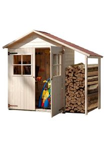 Weka , Garten-Geräteschrank »Gr. 2« BxTxH: 245x105x216 cm, mit Schleppdach , natur
