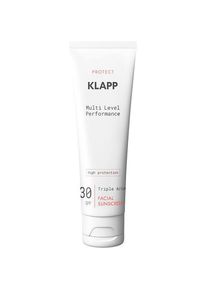 Klapp Cosmetics Prestaties op meerdere niveaus Facial Sunscreen 30 SPF Zonbescherming Unisex 50 ml