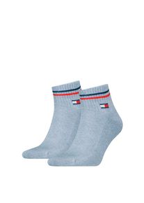 Tommy Hilfiger , Kurzsocken »TH UNI TJ QUARTER 2P ICONIC« 2 Paar, Half-Terry-Sohle für zusätzlichen Komfort , light blue melange , 43-46 , 43-46 ,...