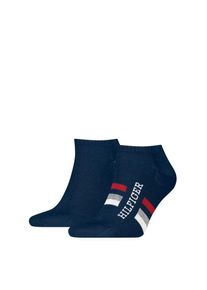 Tommy Hilfiger , Sneakersocken »TH MEN SNEAKER 2P HILFIGER TAB« 2 Paar, Atmungsaktiv, Markenlogo , navy , 43-46 , 43-46 , Herren-Kurzsocken von...