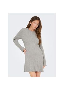 Only , Minikleid »ONLMICHELLA LS O-NECK DRESS KNT« Sommerkleid , Medium Grey Melange , N-Gr , XS -N-Gr , XS , Strickkleid in Midilänge von Only