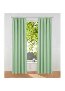 my home , Vorhang »Parry« Kräuselband 2 Stk. tlg. 2-er Set, blickdicht, monochrom, basic, einfarbig, Bestseller , lindgrün , Obermaterial: 100%...