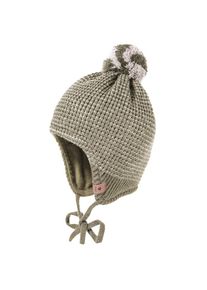 MaxiMo, Herren, Strickm&uuml;tze Wollanteil, gef&uuml;ttert, zum Binden, mit Bommel, gr&uuml;ngrau/beigemeliert, gr&uuml;ngrau/beigemeliert, Strickm&uuml;tze von MaxiMo