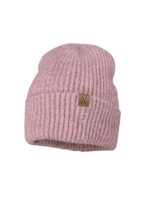 MaxiMo , Jungen , Strickmütze doppelt gestrickt, ungefüttert, breiter Umschlag , dusty rose , 51/53 , Strickmütze von MaxiMo