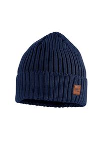 MaxiMo , Jungen , Strickmütze Wolle, gefüttert, breiter Umschlag , marine , 57 , Strickmütze von MaxiMo