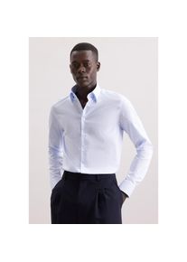 Seidensticker, Herren, Businesshemd &raquo;Schwarze Rose&laquo; Slim 1/1 Covered-Button-Down-Kragen Karo, blau, normale &Auml;rmell&auml;ngen, S (38) -normale &Auml;rmell&auml;ngen, 