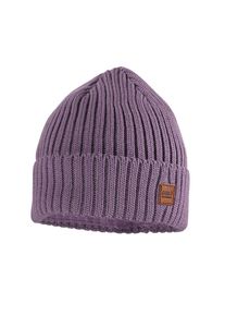 MaxiMo , Jungen , Strickmütze Wolle, gefüttert, breiter Umschlag , rauchlila , 57 , Strickmütze von MaxiMo