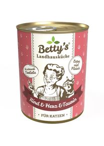 Bettys Landhausk&uuml;che Cat Nassfutter mit Rind & Herz, 6x400g