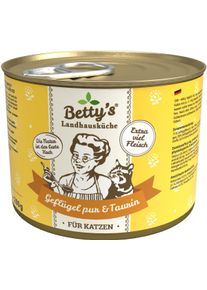 Bettys Landhausk&uuml;che Cat Nassfutter mit Gefl&uuml;gel pur, 6x200g