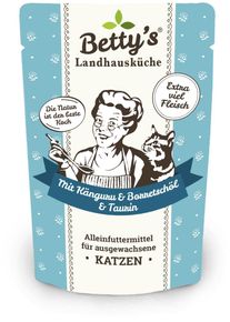 Bettys Landhausk&uuml;che Cat Nassfutter mit K&auml;nguru, Gefl&uuml;gel & Borretsch&ouml;l, 12x100g