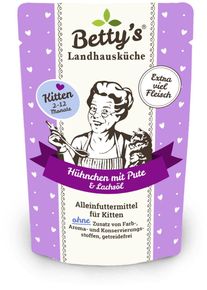Bettys Landhausk&uuml;che Kitten Nassfutter mit H&uuml;hnchen & Pute, 12x100g